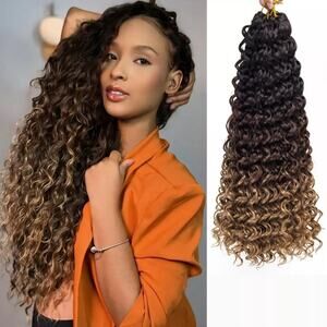 24 Inch Deep Faux Locs Crochet Hair Goddess Locs Crochet Hair synthetic